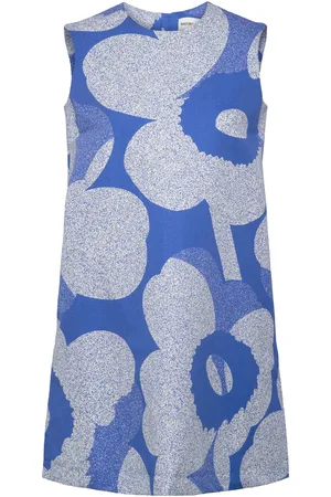 Marimekko Sopiva Unikko Lyhyt Mekko Blue