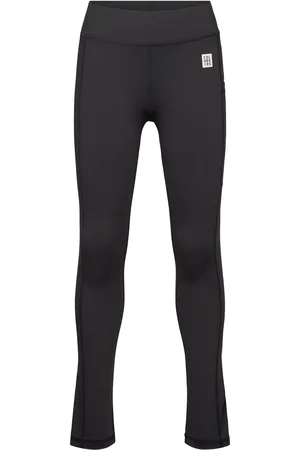 Color Kids Sport Tights Bottoms Running-training Tights Black