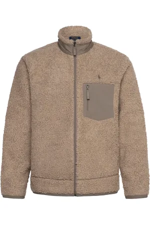 Ralph Lauren Pile Fleece Hybrid Jacket Tops Sweat-shirts & Hoodies Fleeces Beige