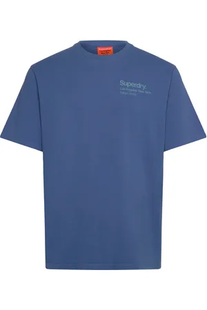 Superdry Core Logo City T Shirt Tops T-shirts Short-sleeved Blue