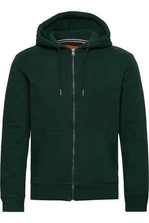 Superdry Essential Logo Zip Hoodie Hb Tops Sweat-shirts & Hoodies Hoodies Green