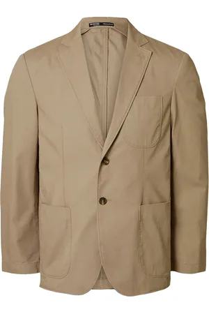 SELECTED Slhreg-Glen Washed Blz Suits & Blazers Blazers Single Breasted Blazers Beige