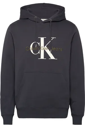 Calvin Klein Seasonal Monologo Regular Hoodie Tops Sweat-shirts & Hoodies Hoodies Black