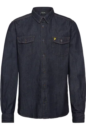 Lyle & Scott Denim Shirt Tops Shirts Long-sleeved Shirts Navy