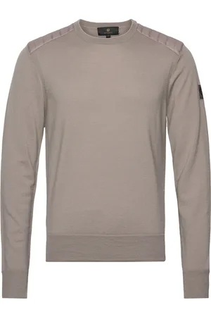 Belstaff Kerrigan Crewneck Jumper Pumice Tops Knitwear Round Necks Beige