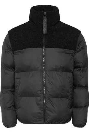 Calvin Klein Sherpa Puffer Jacket Vuorillinen Takki Topattu Takki Black