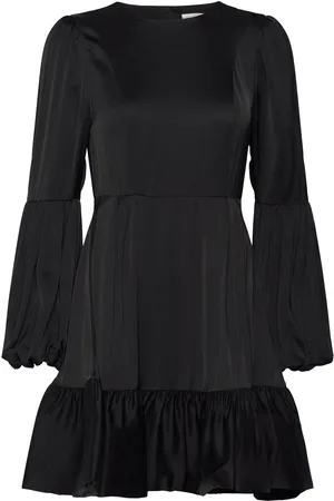 By Malina Jasmine Ruffled Mini Dress Lyhyt Mekko Black