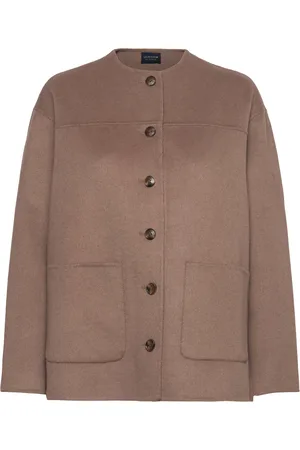 Lexington Double Faced Wool Blend Jacket Villakangastakki Brown