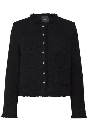 MANGO Tweed Jacket With Jewel Buttons Blazers BouclÉ Blazers Black
