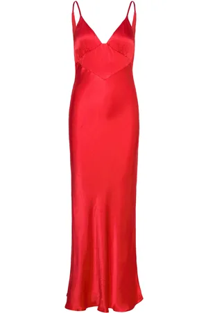 Bardot Capri Slip Dress Maksimekko Juhlamekko Red
