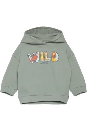 MANGO Lion King Sweatshirt Tops Sweat-shirts & Hoodies Hoodies Green