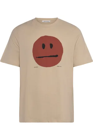 WoodWood Wwbobby Miley T-Shirt Tops T-shirts Short-sleeved Beige