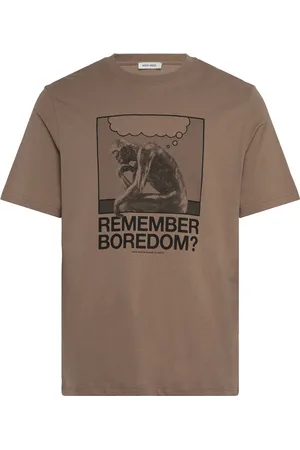 WoodWood Wwbobby Penseur T-Shirt Tops T-shirts Short-sleeved Brown