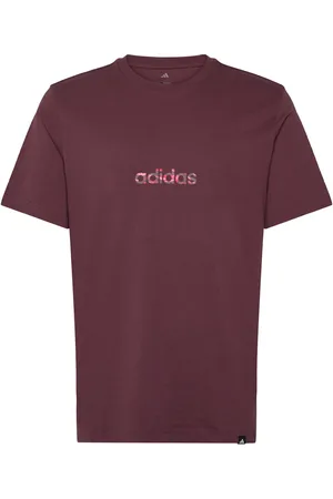 adidas M C Camo Lin T Sport Men Sports Clothes Sport Tops Sport T-shirts Burgundy