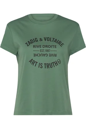 Zadig & Voltaire Walk Ico Blason Eco Tops T-shirts & Tops Short-sleeved Green