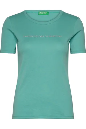 Benetton T-Shirt Tops T-shirts & Tops Short-sleeved Green