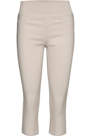 Freequent Fqshantal-Ca-Power Bottoms Trousers Capri Trousers Beige