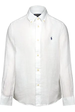 Ralph Lauren Linen Shirt Tops Shirts Long-sleeved Shirts White