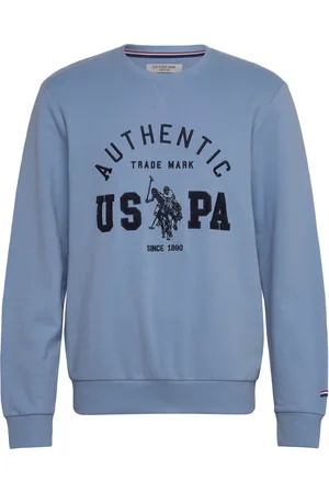 U.S. Polo Assn. Joe Reg Cw Cot Pe Uspa M Sweat Tops Sweat-shirts & Hoodies Sweat-shirts Blue