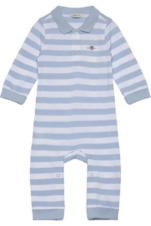 GANT Striped Shield Pique -Piece Pitkähihainen Body Blue