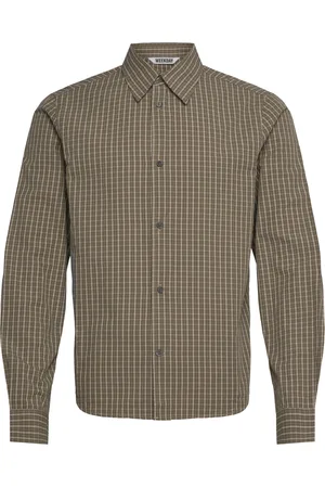 Weekday Checked Shirt Tops Shirts Checkered Shirt Green