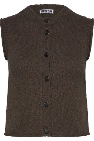 Weekday Knitted Vest Vests Knitted Vests Brown