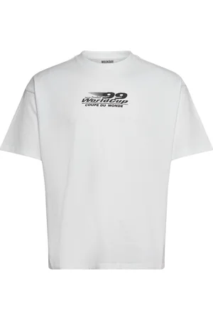 Weekday Great Boxy Printed Graphic Tee Tops T-shirts Short-sleeved White