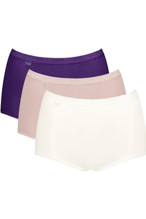 Sloggi Basic+ Maxi C3P Lingerie Panties High Waisted Panties Purple