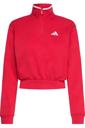 adidas W Cb 14Zip Sport Women Sport Clothing Sport Sweat-shirts & Hoodies Sport Sweat-shirts Red
