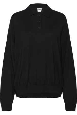 Weekday Piké Sweater Tops Knitwear Jumpers Black