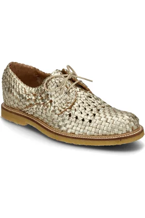 ANGULUS Shoes - Flat - With Lace Nauhakengät Matalapohjaiset Kengät Gold
