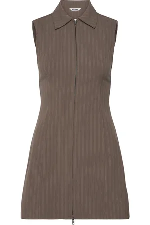 Weekday Zip Dress Lyhyt Mekko Brown