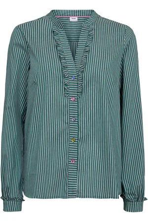 Numph Nufarrah Shirt Tops Shirts Long-sleeved Green