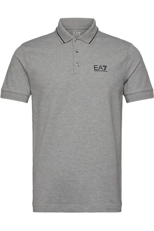 EA7 Polo Shirt Tops Polos Short-sleeved Grey
