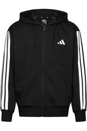 adidas M 3S Fl Fz Hd Sport Sport Clothing Sport Sweat-shirts & Hoodies Sport Hoodies Black