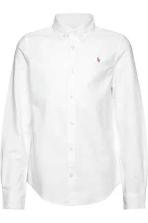 Ralph Lauren Cotton Oxford Shirt Tops Shirts Long-sleeved Shirts White