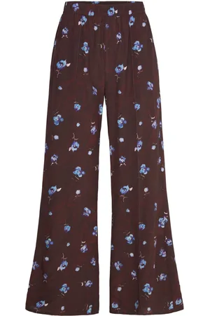 Rodebjer Ezra Violet Designers Trousers Wide Leg Brown