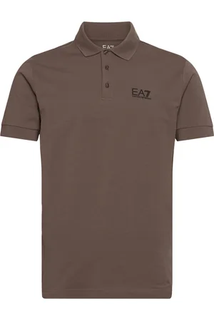 EA7 Polo Shirt Tops Polos Short-sleeved Brown