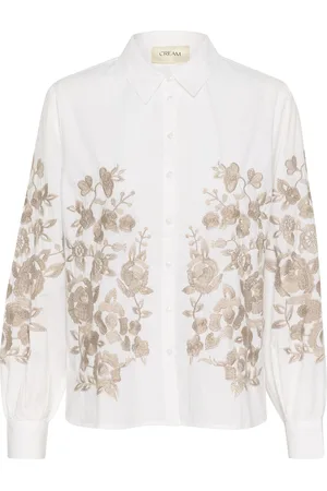 Cream Crdaisy Shirt Tops Shirts Long-sleeved White