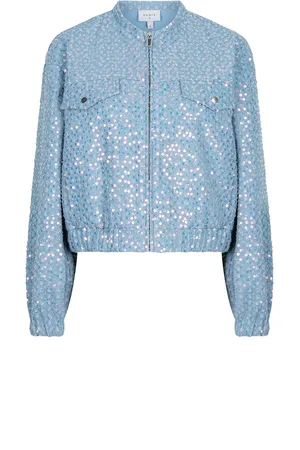Dante 6 Rolo Embellished Jacket Farkkutakki Denimtakki Blue