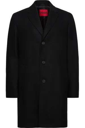 HUGO BOSS Malte2441 Villakangastakki Pitkä Takki Black