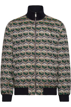 Scotch&Soda Jacquard Tracksuit Jacket Tops Sweat-shirts & Hoodies Sweat-shirts Khaki Green