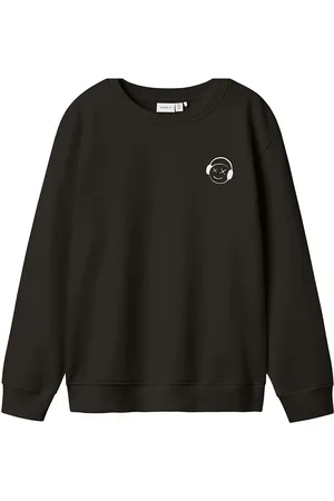 NAME IT Nkmbearne Ls Nreg Sweat Unb Tops Sweat-shirts & Hoodies Sweat-shirts Black