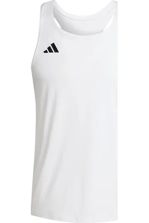 adidas Adizero E Snglt Sport Men Men Sports Clothes Sport Tops Sport T-shirts White