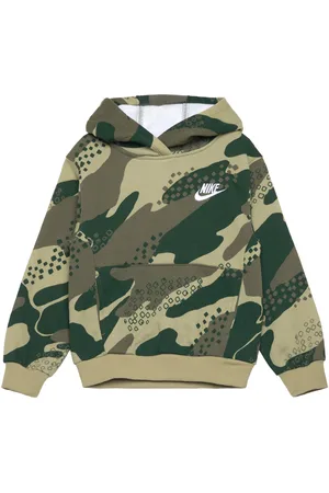 Nike Po-Pull-Over Hoody Sport Sweat-shirts & Hoodies Hoodies Khaki Green