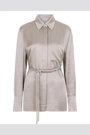 Dante 6 Joni Belted Over D Shirt Tops Shirts Long-sleeved Beige