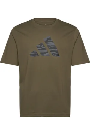 adidas M C Camo Logo T Sport Men Sports Clothes Sport Tops Sport T-shirts Khaki Green