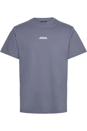Clean Cut Cohen Brushed Tee Ss Tops T-shirts Short-sleeved Blue
