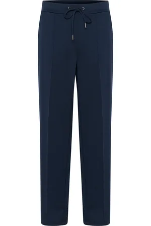 Kaffe Kajenny Straight Pants Bottoms Trousers Wide Leg Navy