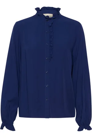Cream Crvenea Shirt Tops Shirts Long-sleeved Blue